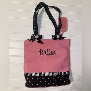 Tap & Ballet Dance Bag Shoes Dancing School Accessories Girls Black Pink Toddler